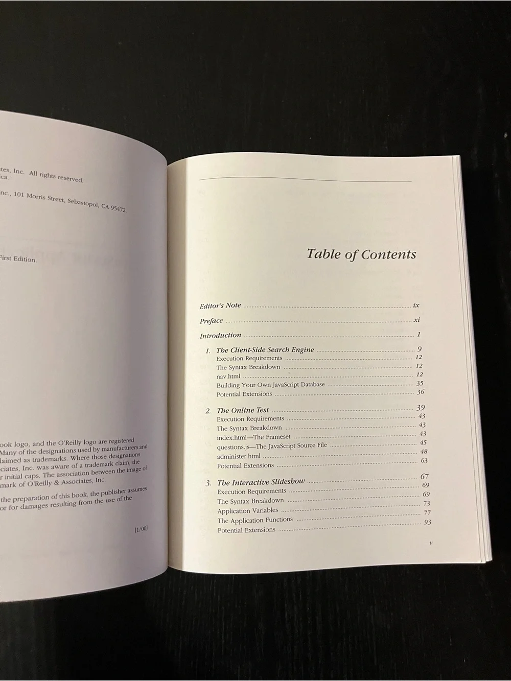 O'Reilly JavaScript Application Cookbook Book 1st Edition Jerry Bradenbaugh 1999